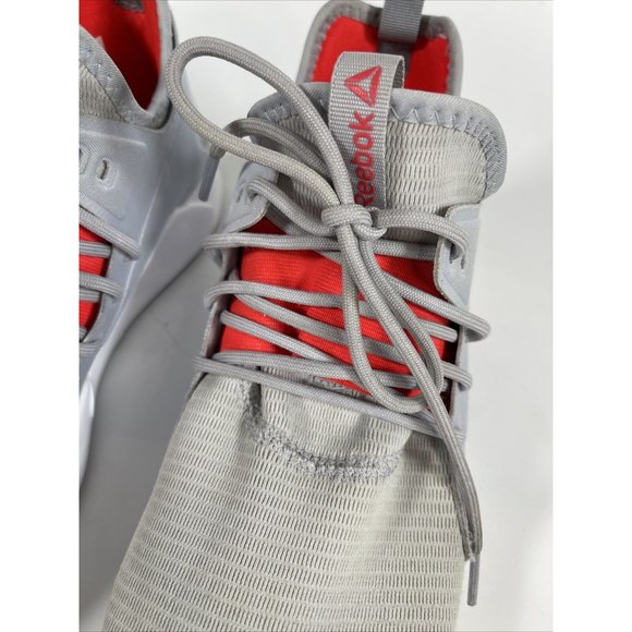 Reebok Mens CN6613 Canvas Low Top Lace Up Fashion Sneakers Size 7 Grey/Neon Red - Picture 14 of 15